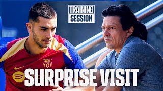 Jari Litmanen Visits First Team In Training | Fc Barcelona Training 🔵🔴