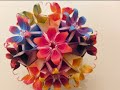 Title:Beautiful Kusudama Description:A beautiful kusudama (paper flower ball) designed by Ms. Mio Tsugawa.