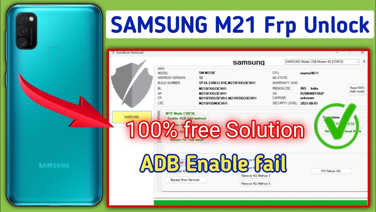 Samsung M21 Frp Unlock || ADB Enable fail – Android 12 Samsung M21 Frp Unlock || ADB Enable fail – Android 12