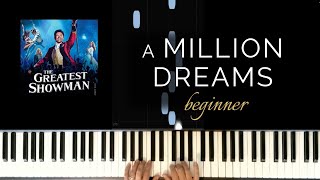Greatest Showman - A Million Dreams (Beginner Piano Tutorial)