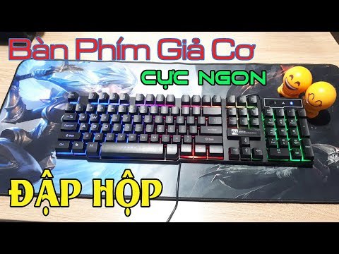 Mở hộp bàn phím giả cơ R8 1822 có Led trên lazada chơi game cực đã | Sơn Tv