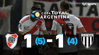 Copa Argentina: River 1 (5) - 1 (4) Gimnasia de Mendoza