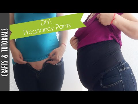 DIY: Pregnancy pants, save money fixing your pants! - The290ss - YouTube