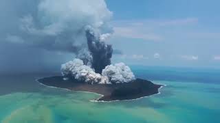 Взрыв Вулкана И Цунами В Тихом Океане Хунга-Тонга-Хунга-Хаапай