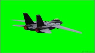 Jet F14 Aircraft Fly Green Screen 03 - Free Use