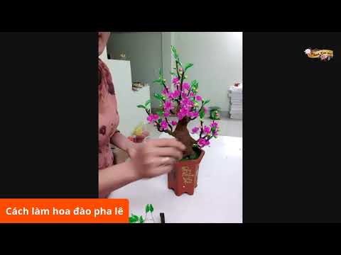 Cách làm hoa đào pha lê