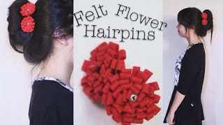 Felt Flower Hairpin