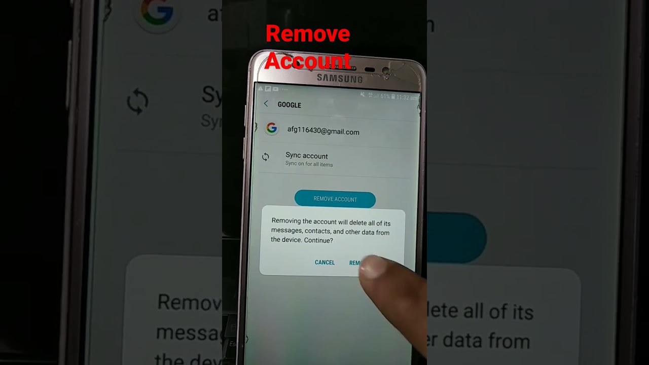 Remove Account Remove Account