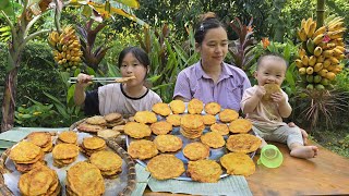 Mother & Daughter How To Make Crispy Fried Banana Cake Super Easy Lý Thị Ca