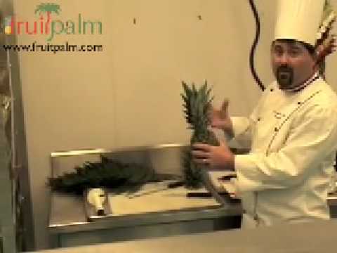 See how to build an edible fruit palm tree centerpiece