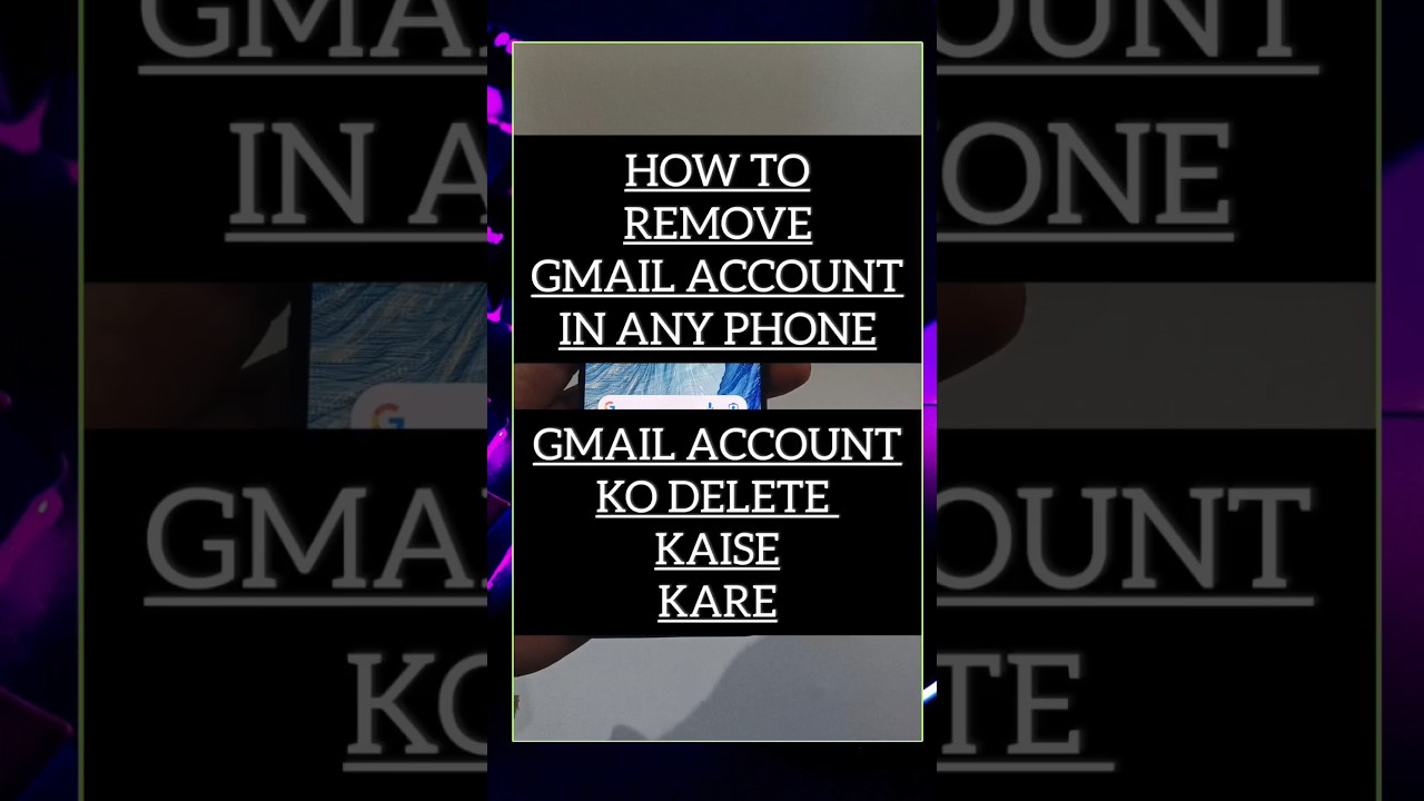 Remove gmail account in any phone #shorts #mobilemasala Remove gmail account in any phone #shorts #mobilemasala
