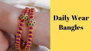 Daily Wear Rubyemerald Bangles Whatsapp On 7509157787