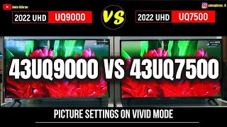 43Uq9000 Vs 43Uq7500  || Comparison Lg Uhd Tv 2022