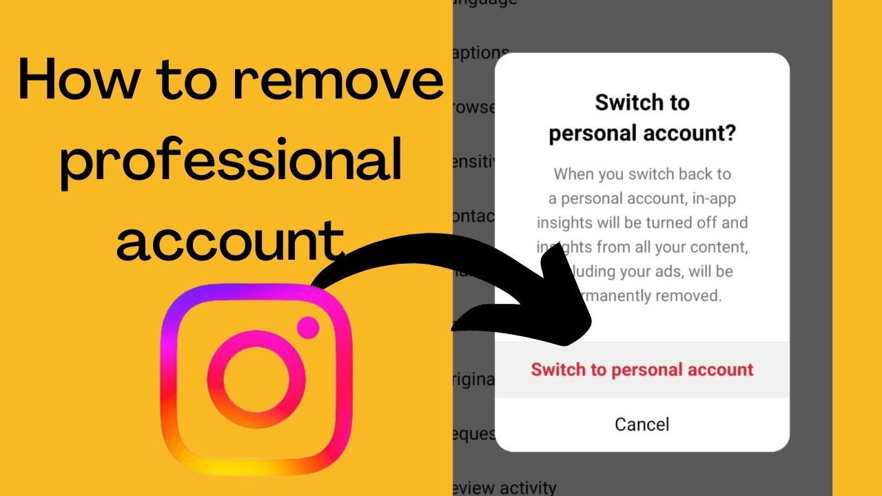how to remove professional account on instagram how to remove professional account on instagram