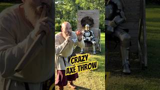 World Champion Axe Thrower Splits The Apple
