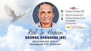 Funeral Service Of Mr. George Varghese 89