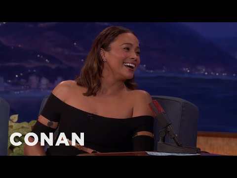 Paula Patton & Conan Go To The Same Gym - CONAN on TBS