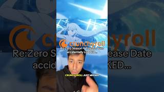 Rezero Season 4 Release Date Leaked Crunchyroll Messed Up.
