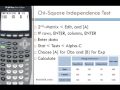 Chi-Square Independence Test on TI-84 Calculator