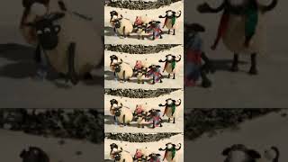 Shaun The Sheep Throwing Snow Balls