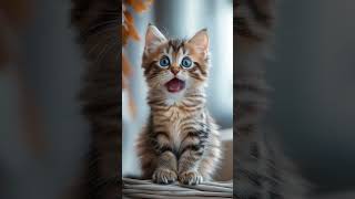 Cute Kitten Insists To Go Crazy And Meet Him.