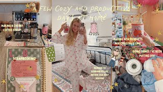 Cozy Days At Home Vlog Making Cherry Almond Coffee Syrup, Scrapbooking, & Rebranding My Life