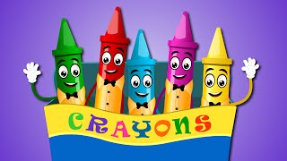 Five Little Crayons Jumping On The Bad Nursery Rhymes