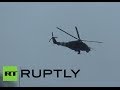 Video: Ukrainian military helicopters fire