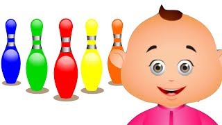 Learn Colors With Bowling Learning Videos For Kids Videos For Toddlers