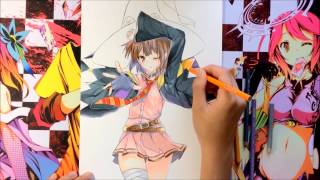 Anime Coloring Tutorial Using Color Pencils (Konosuba)