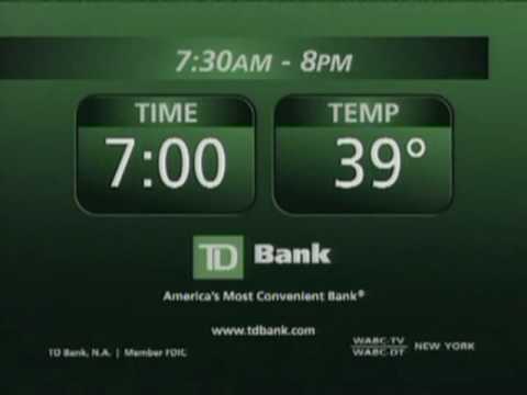 2010 wabc td bank time temp id youtube tdb bank