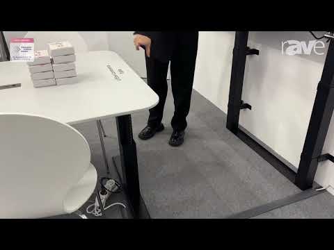 ISE 2024: ERGOENJOY Demos Motorized Height-Adjustable Conference Table for Workplace