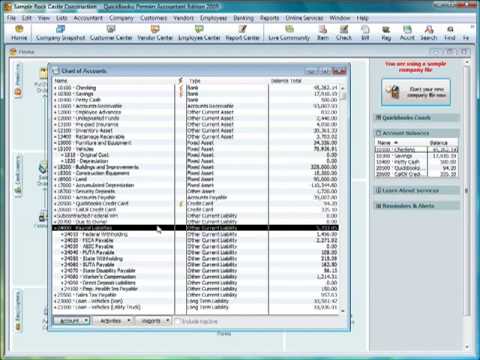 fca 02 quickbooks chart of accounts part 1 of 2 youtube quickbooks chart of accounts report