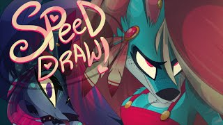 Speed Draw- Werewolf Girls (Zoophobia) -Vivziepop