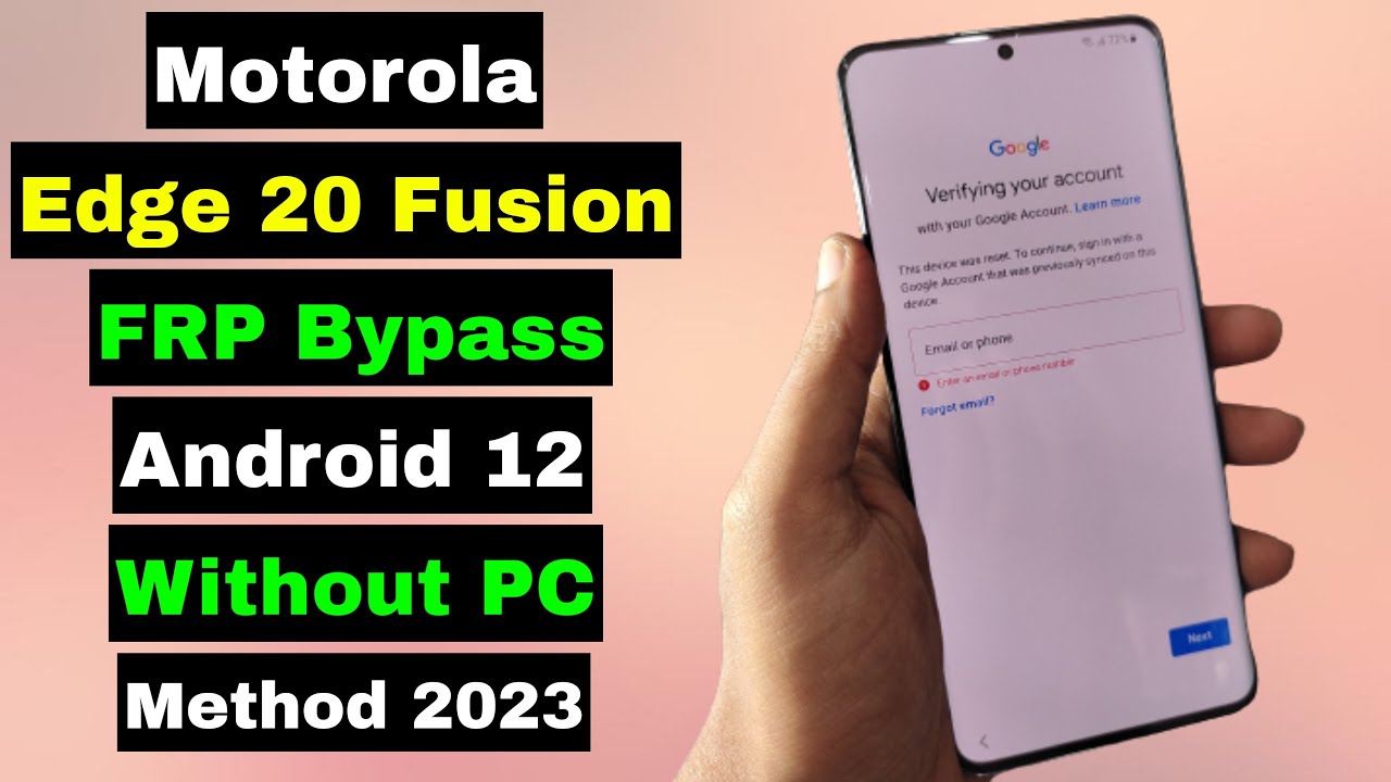 Motorola Edge 20 Fusion FRP Bypass/Unlock Google Account Motorola Edge 20 Fusion FRP Bypass/Unlock Google Account