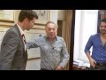 Die Hauptdarsteller von DAS PHANTOM DER OPER werden von Andrew Lloyd Webber empfangen