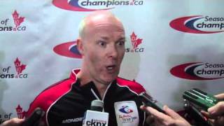 2011 Tim Hortons Brier - Draw 17 Media Scrum