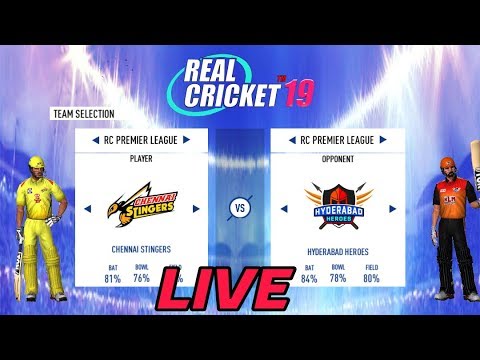 HYDERABAD VS CHENNAI LIVE GAMEPLAY || REAL CRICKET 19 LIVE GAMEPLAY || LIVE STREAMING