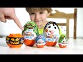 Valentine's Day Edition BIG Kinder Surprise Egg. Halloween MU Eggs and Moshi Monsters