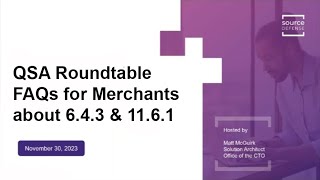 Qsa Round Table - Faqs About 643 And 1161