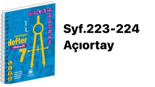 7.Sinif Çanta Defter S.223-224 Açiortay