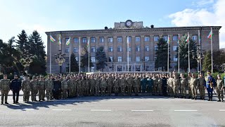 Xankəndi şəhərində hərbi parad keçirilib