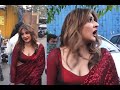 Bigg Boss Winner Urvashi Dholakia very hot figure 😂 Looking Sexy in Red Saree outside at big boss 15