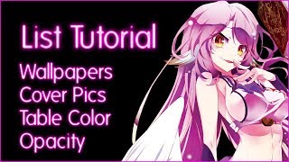 MyAnimeList: How to add backgrounds and preview pics to your list