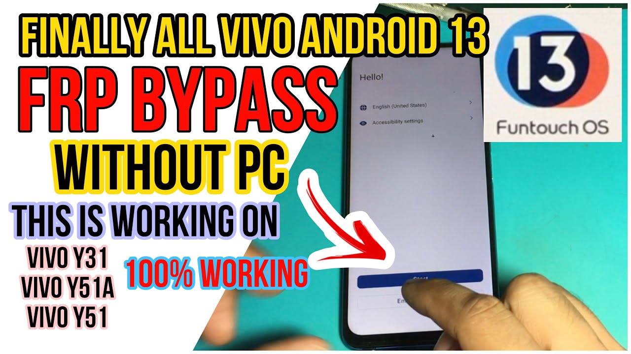 Finally All vivo Y31 /Y51aAndroid 13 bypass frp Without Finally All vivo Y31 /Y51aAndroid 13 bypass frp Without