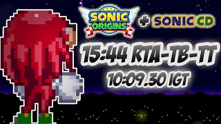 Sonic Origins Plus - Sonic Cd Knuckles Beat The Game Speedrun In 1544 Rta 1009 Igt