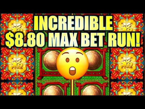 INCREDIBLE $8.80 MAX BET RUN!! $100 START! LUCKY 88 FORTUNES Slot Machine (SG)