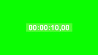 Таймер 10 Секунд Со Звуком Зеленый Фон \ Timer 10 Seconds With Sound Green Background