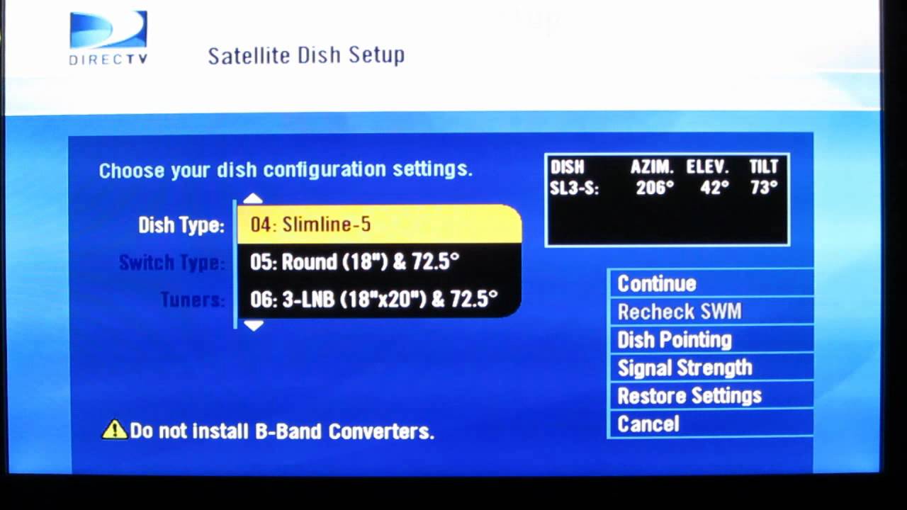 How to change a Directv Receiver settings to make different satellite Why Is My Directv Receiver Not Connecting