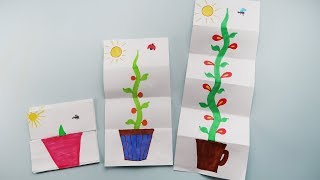 FUNNY DRAWINGS FOR KIDS. How to Draw a Growing Flower Easy and Cute. Art for kids
